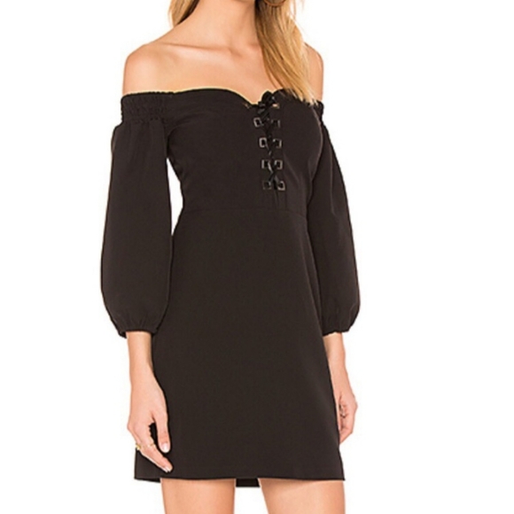Devlin Dresses & Skirts - NWOT Devlin "Lydia" Sexy Black Off-Shoulder Dress